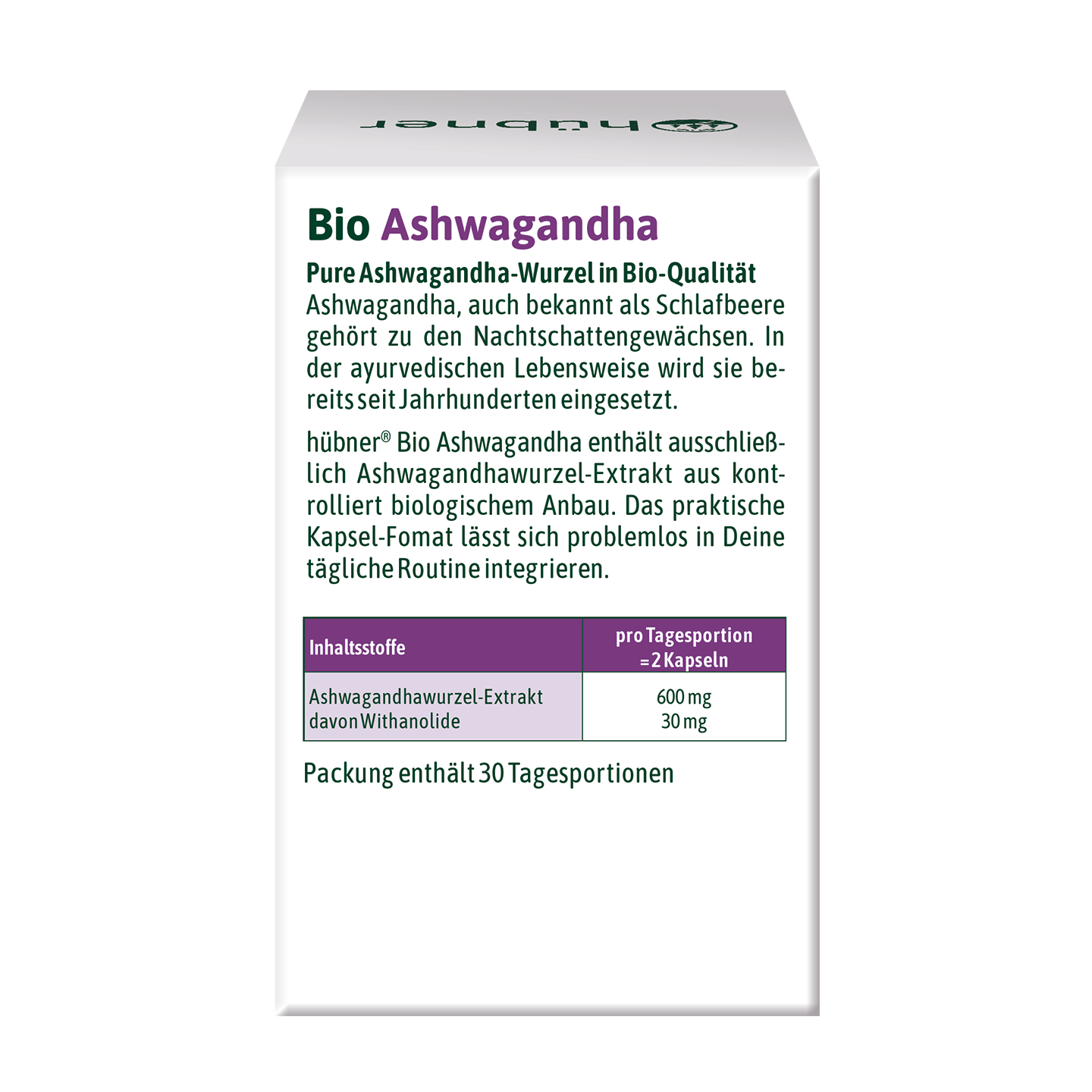 hübner® Bio Ashwagandha