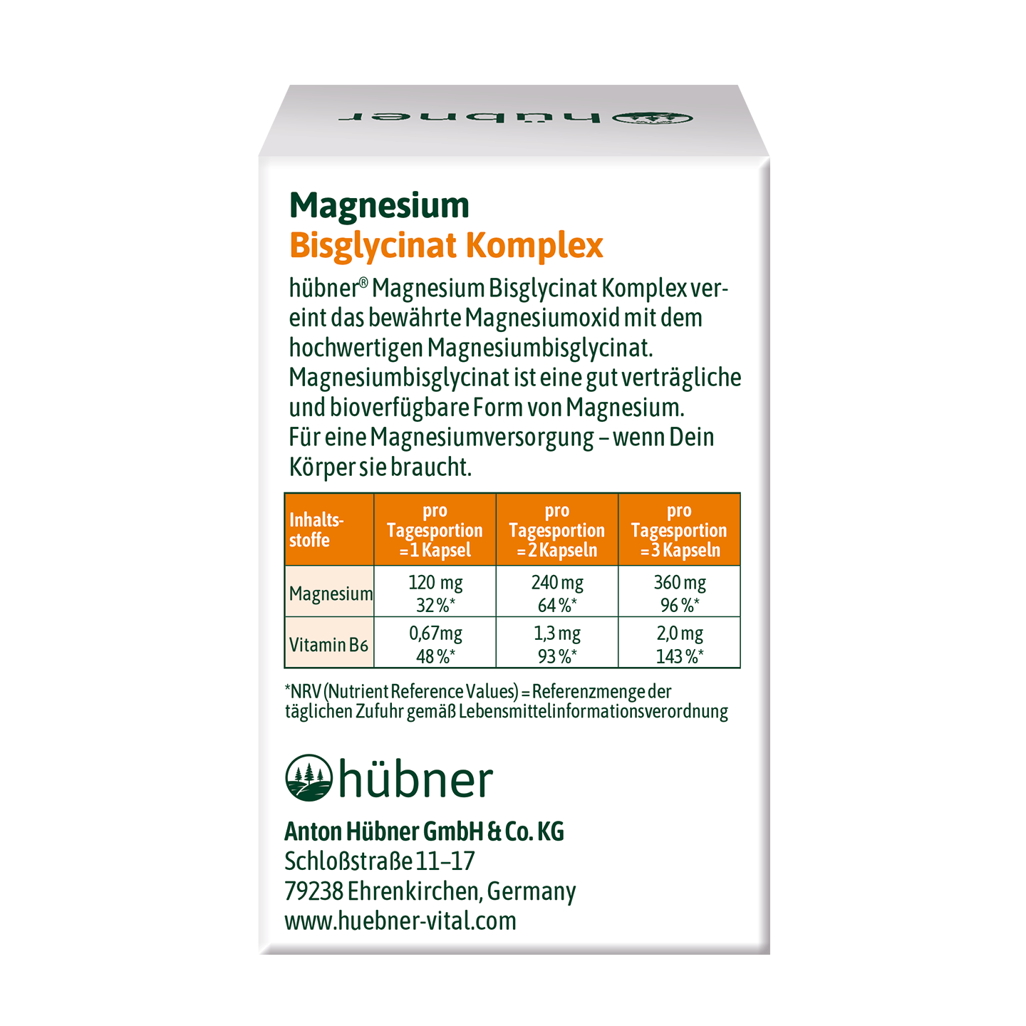 hübner® Magnesium Bisglycinat Komplex
