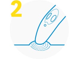 Icon zum Anwendungschritt 2, Bite away ansetzen.
