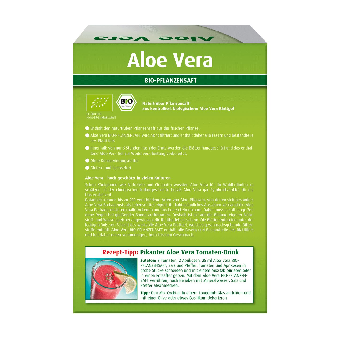 ALOE VERA BIO-Pflanzensaft naturtrüb