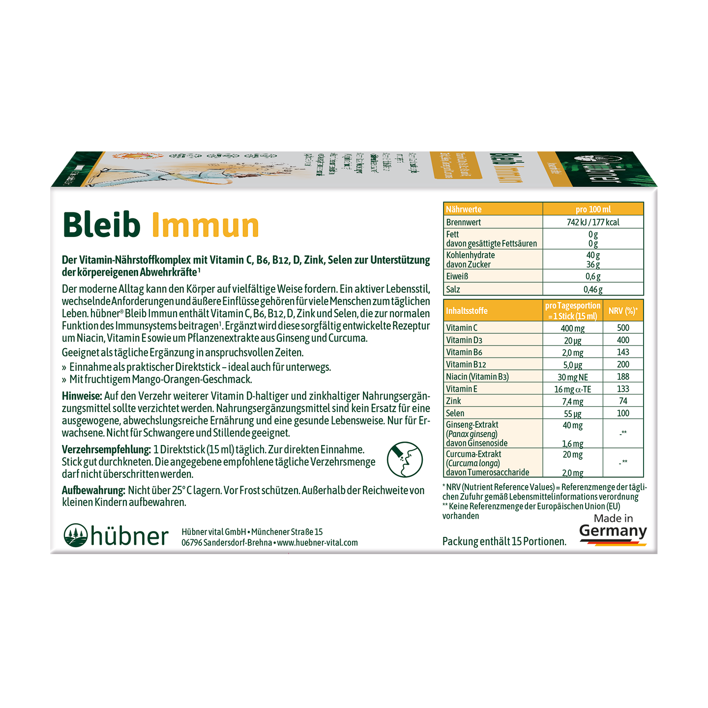hübner® Bleib Immun
