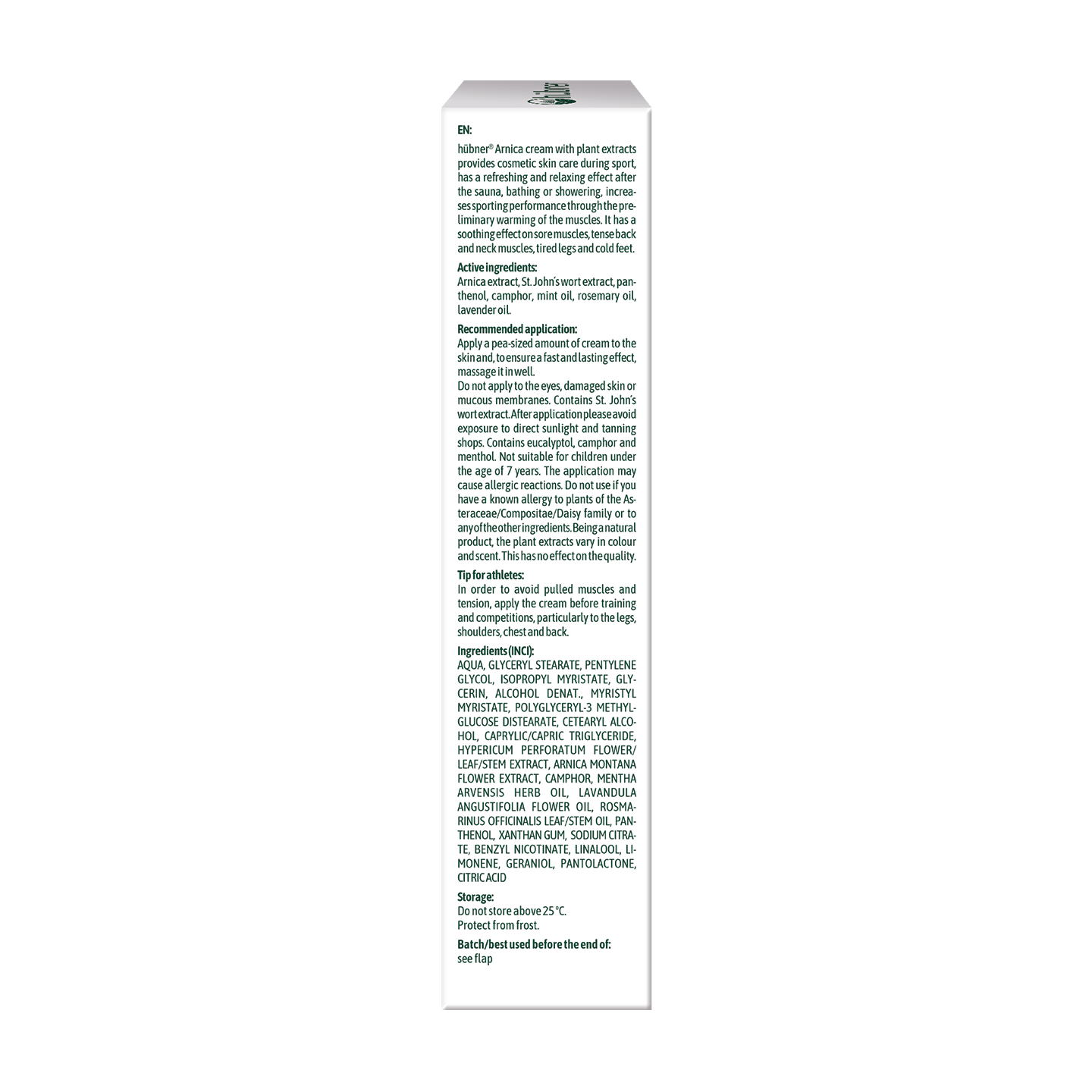 Ein Produktetikett mit Zutaten, Anweisungen, Vorsichtsmaßnahmen und Lagerungsinformationen, gedruckt in kleiner schwarzer Schrift auf weißem Hintergrund.