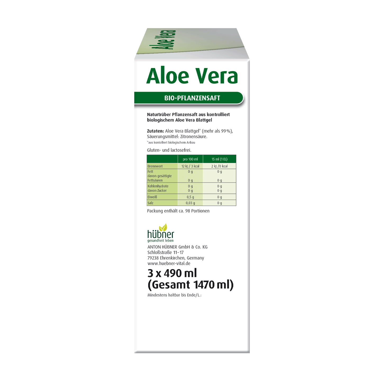 ALOE VERA BIO-Pflanzensaft naturtrüb