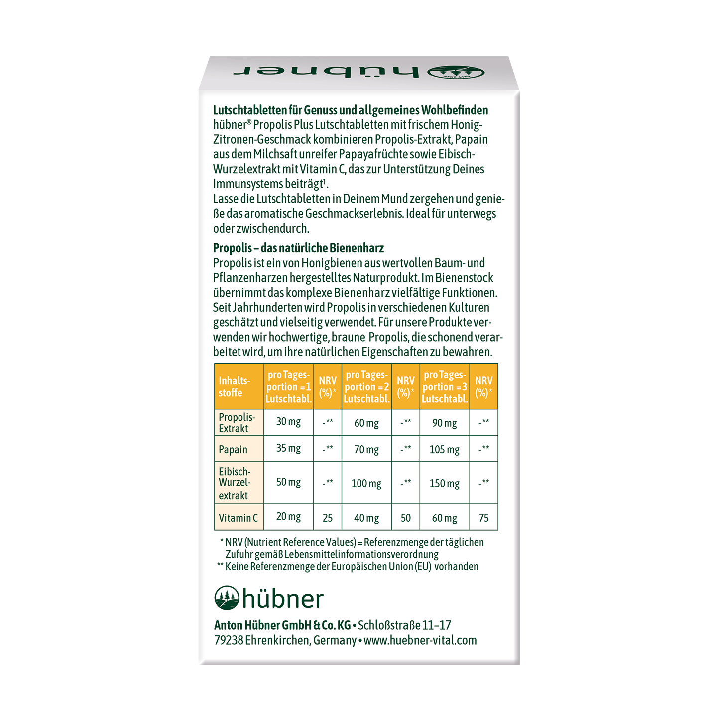 hübner® Propolis Plus Lutschtabletten