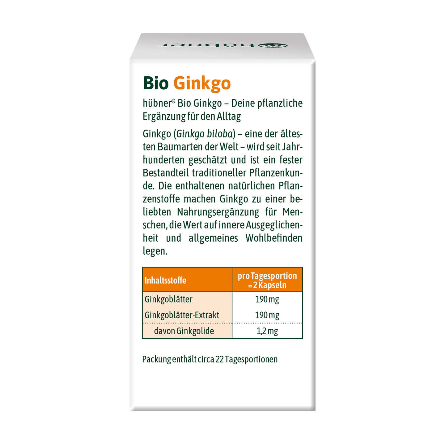 hübner® Bio Ginkgo