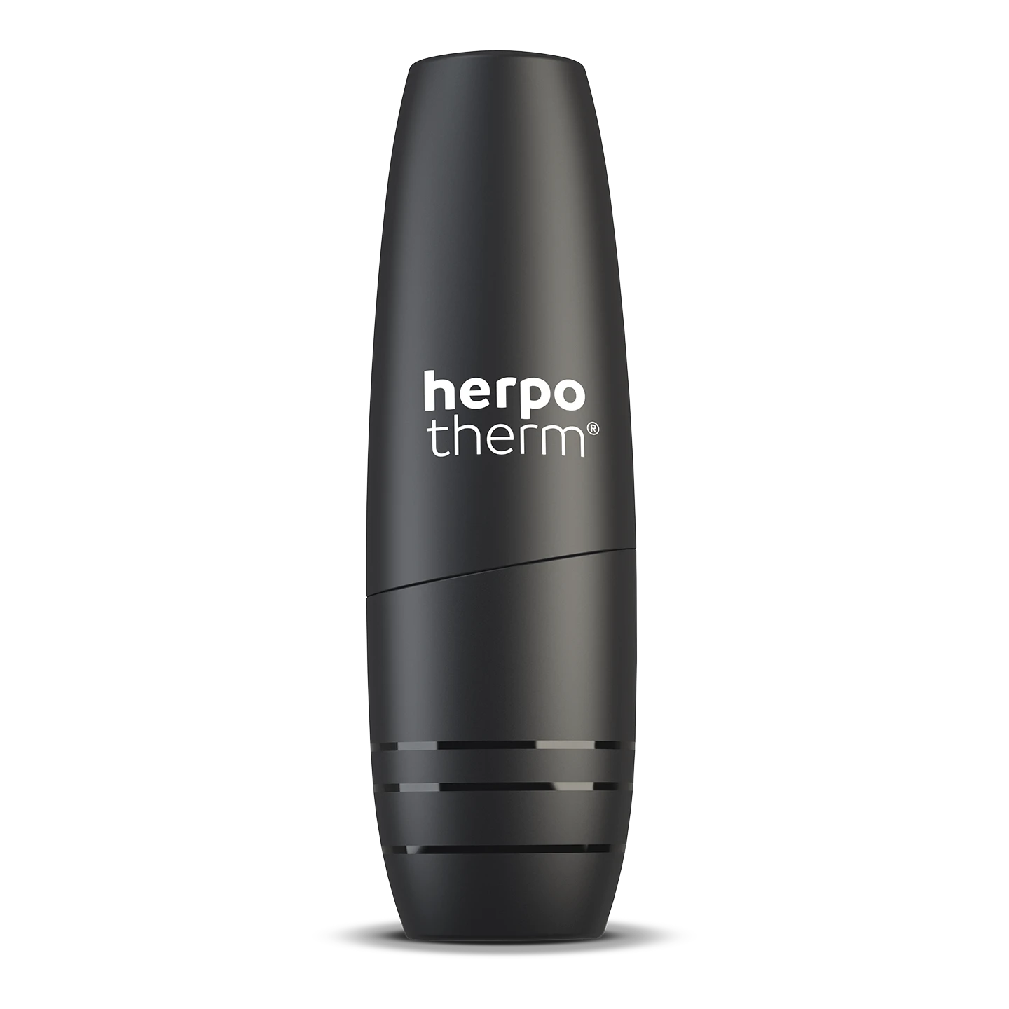 Ein schwarzes, zylindrisches Herpotherm-Gerät.