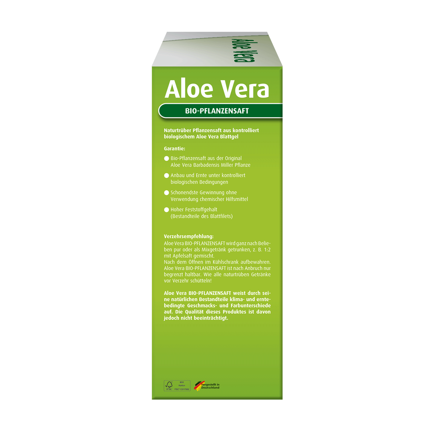 ALOE VERA BIO-Pflanzensaft naturtrüb